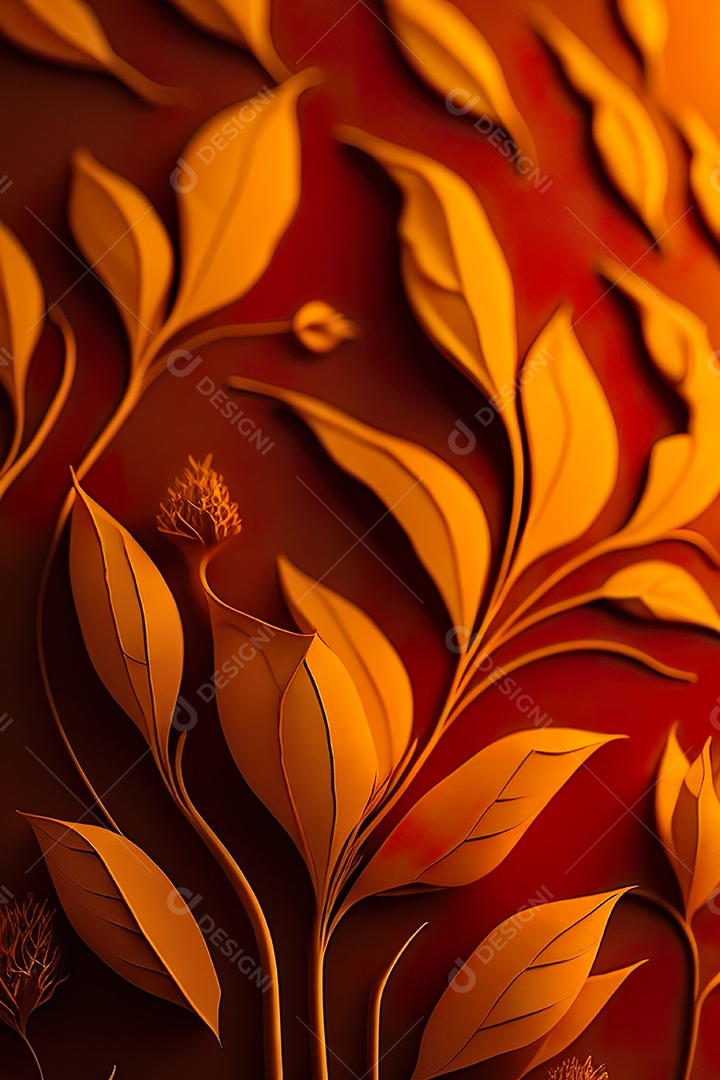 Fundo laranja primavera