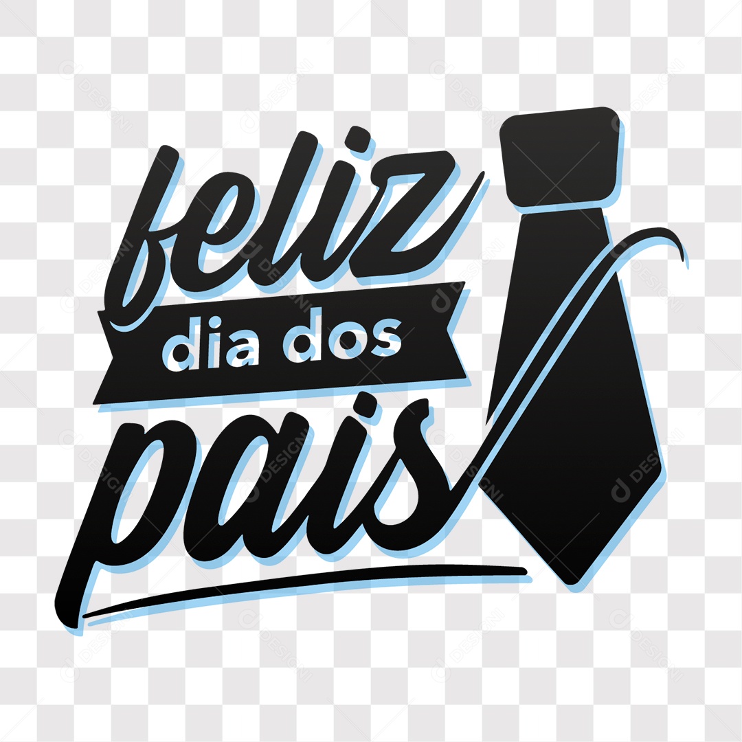 Lettering Feliz Dia Dos Pais EPS + PNG