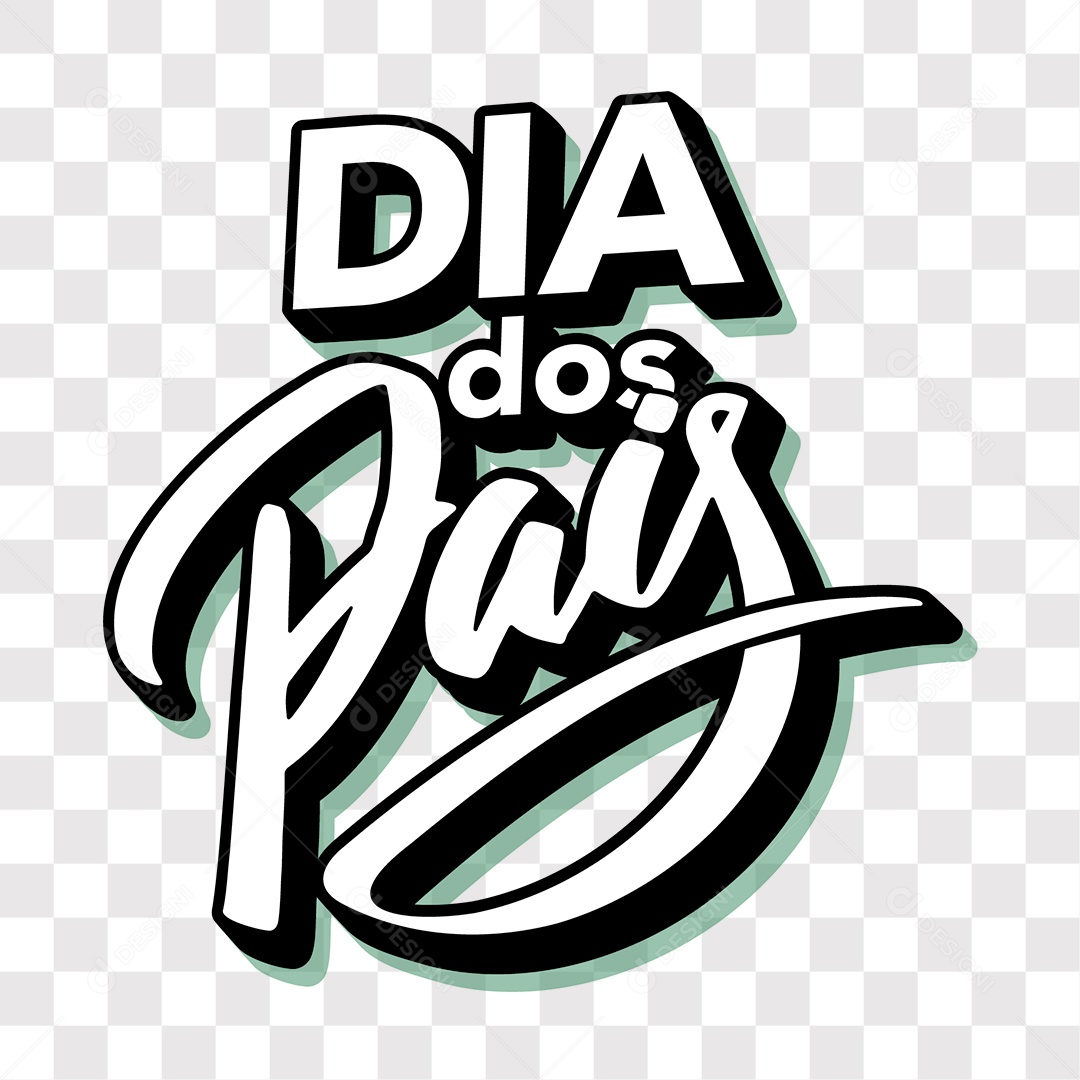 Lettering Dia Dos Pais EPS + PNG