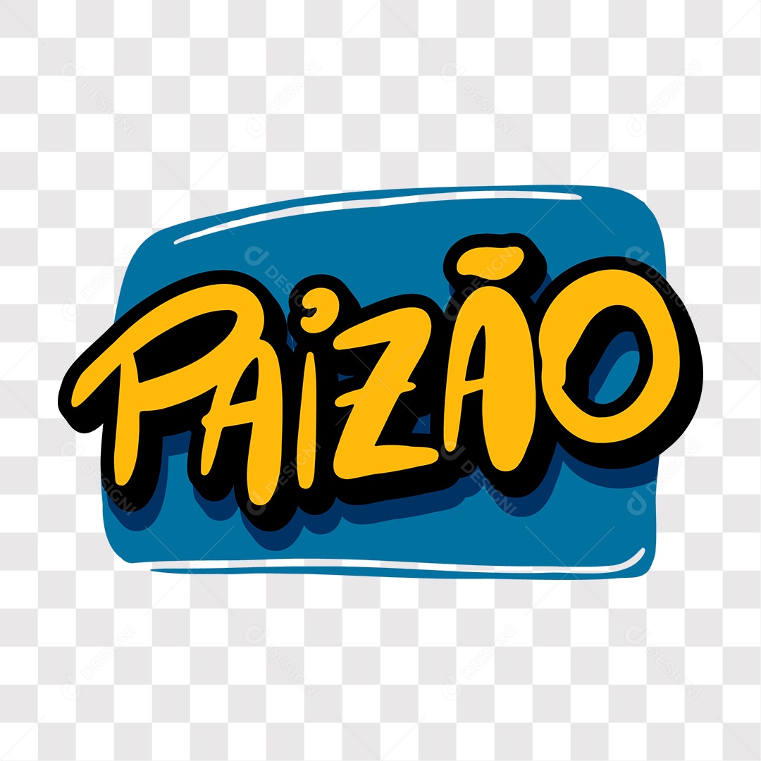 Lettering Dia Dos Pais Paizão EPS + PNG