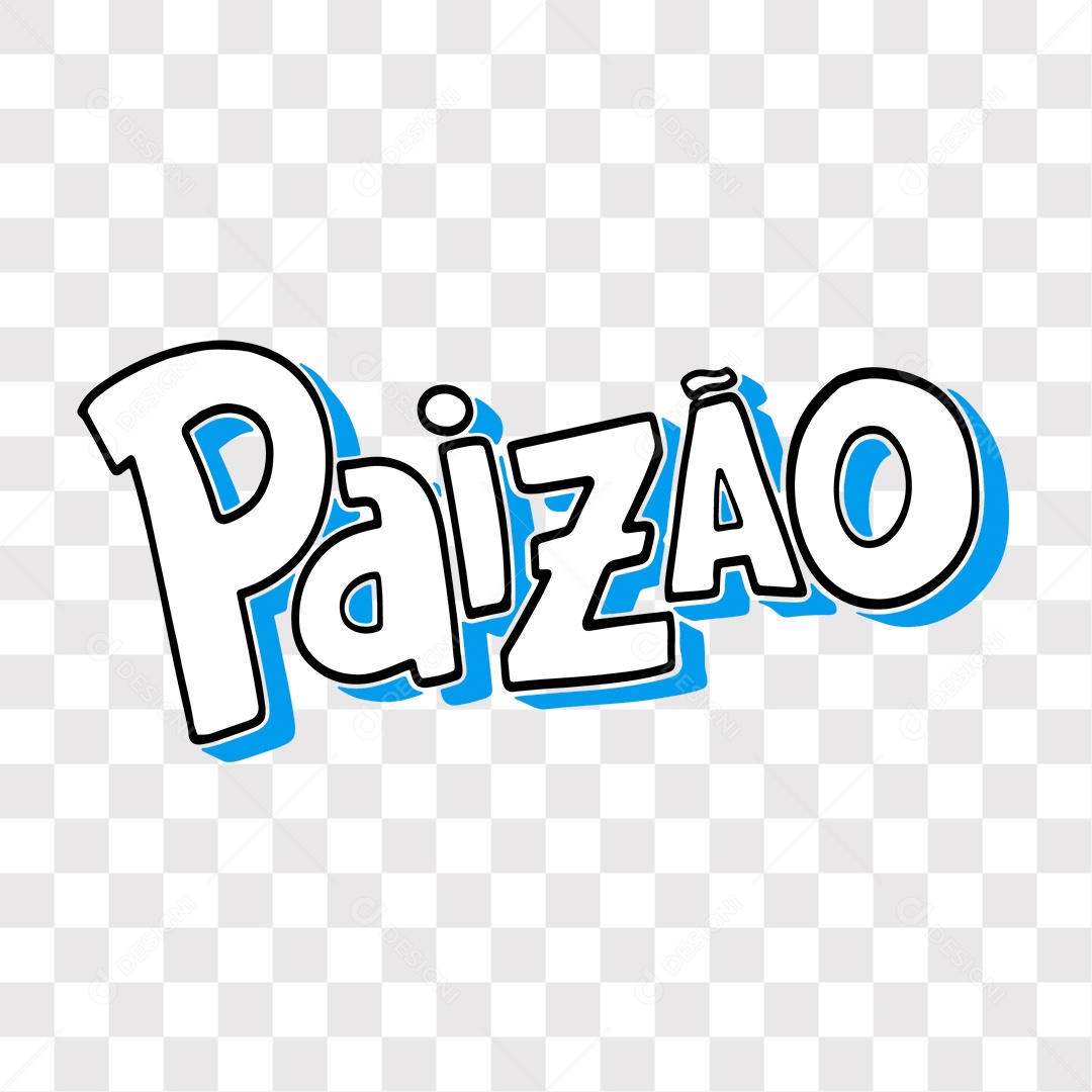 Lettering Dia Dos Pais Paizão EPS + PNG