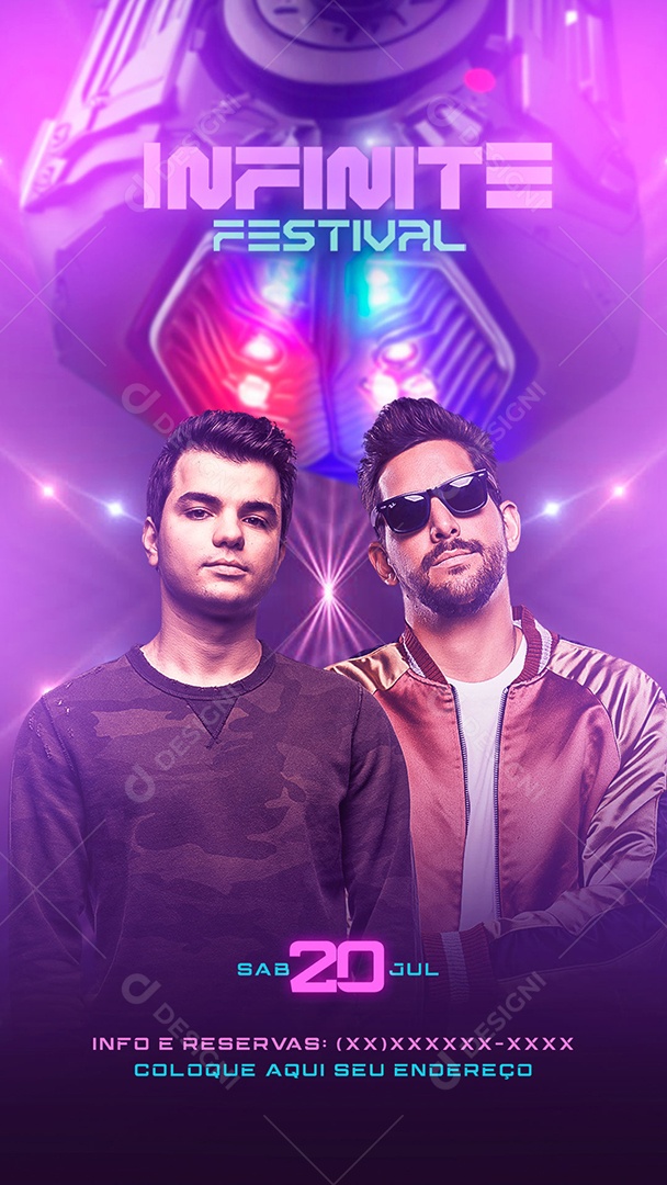 Story Infinite Festival Social Media PSD Editável