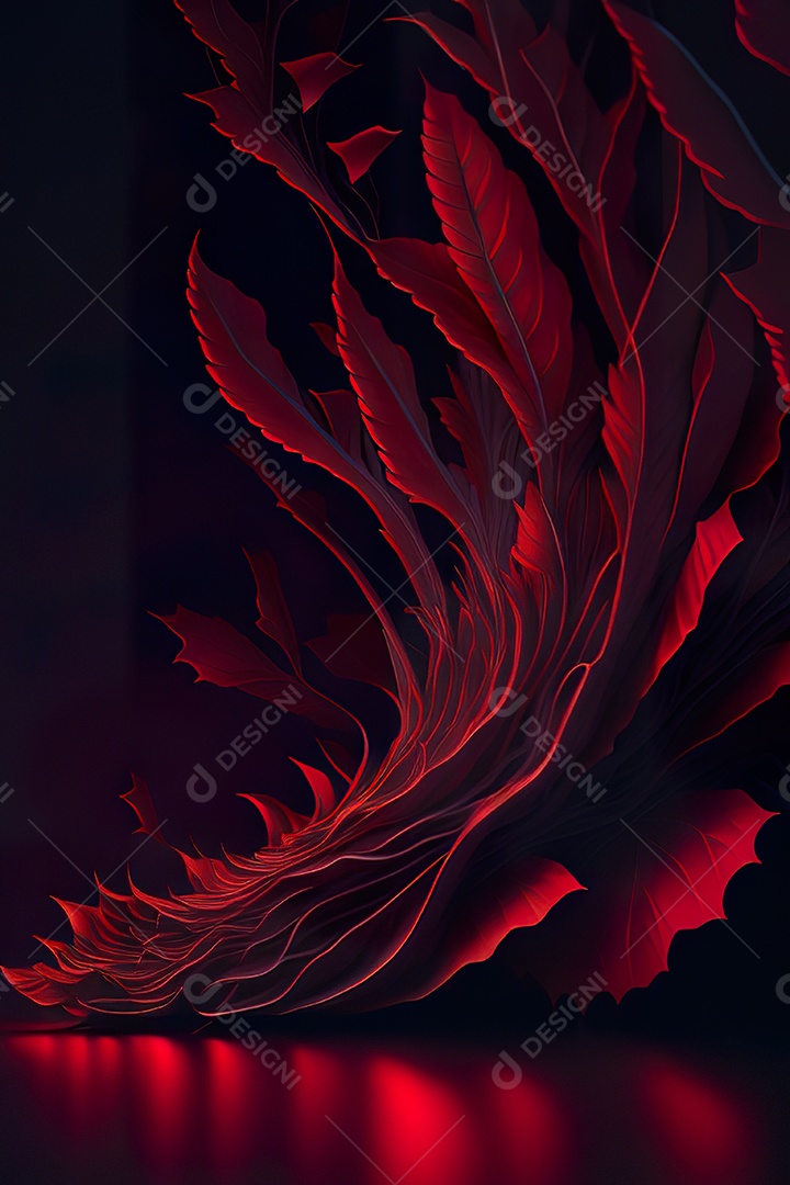 Fundo vermelho primavera ou outono