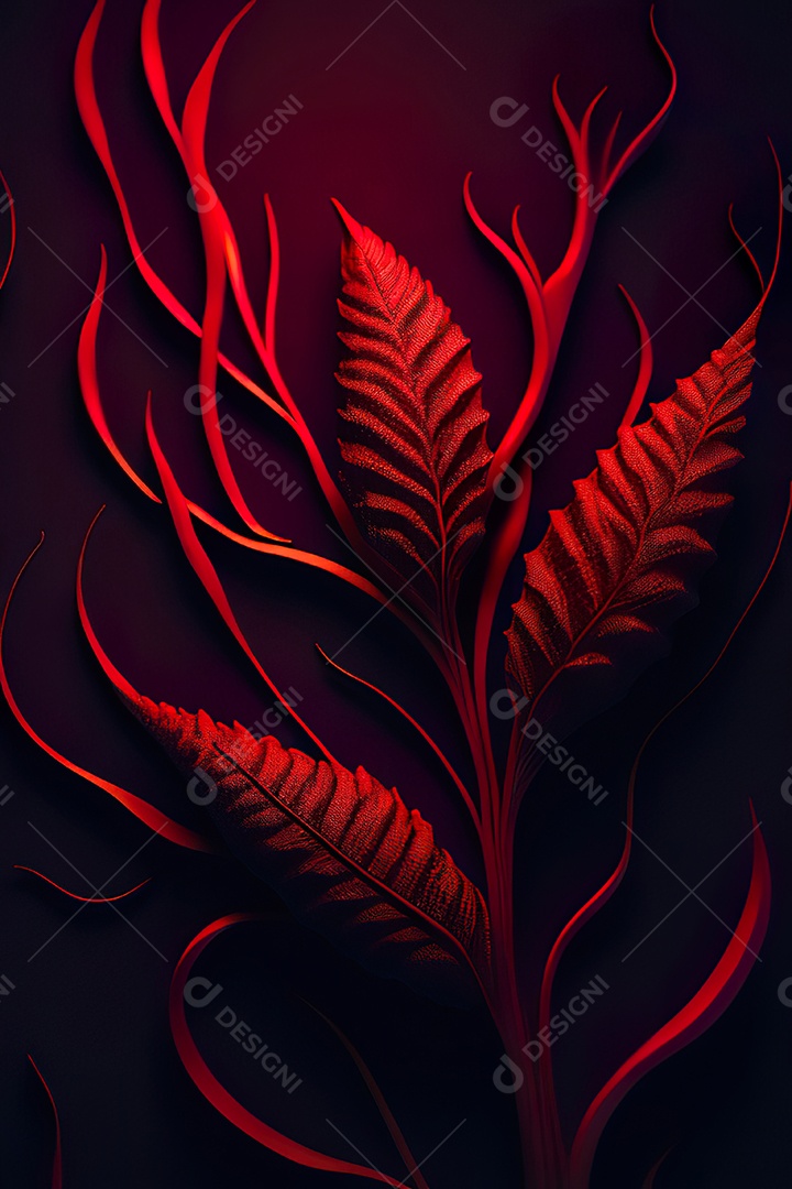 Fundo vermelho primavera ou outono