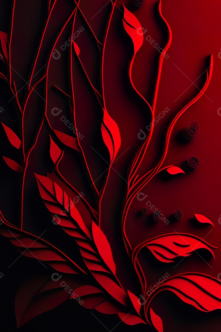 Fundo vermelho primavera ou outono