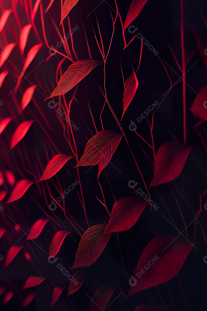 Fundo vermelho primavera ou outono