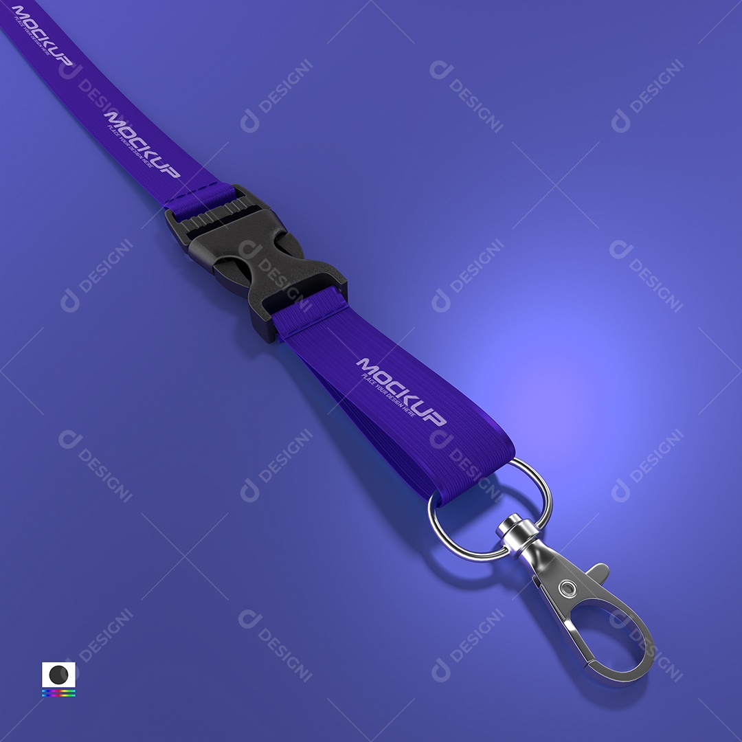 Mockup Chaveiro Azul PSD