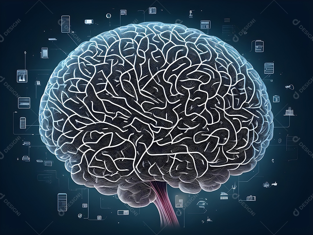 Cérebro humano na mente de ideia mental Conceito.