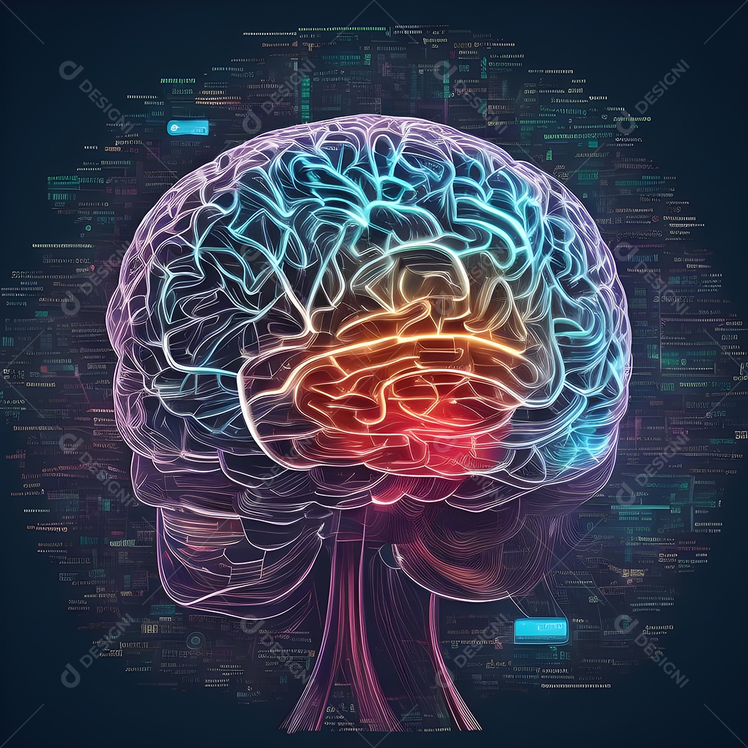 Cérebro humano na mente de ideia mental Conceito.