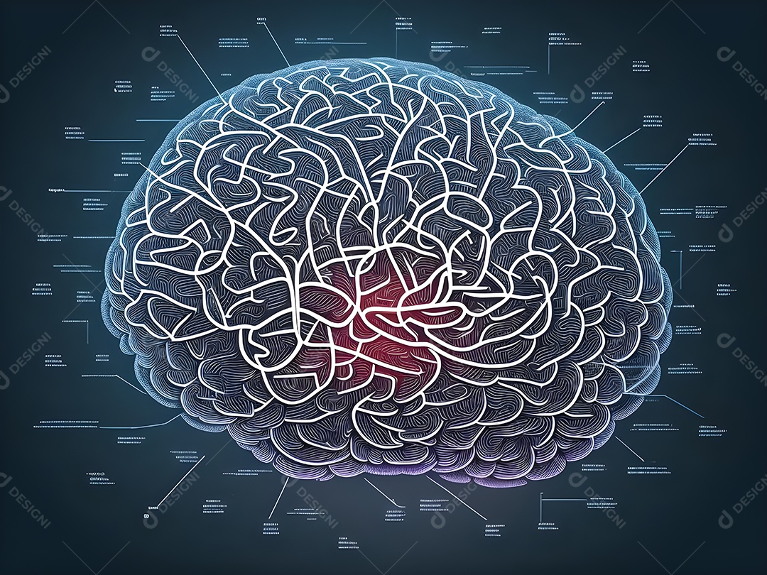 Cérebro humano na mente de ideia mental Conceito.