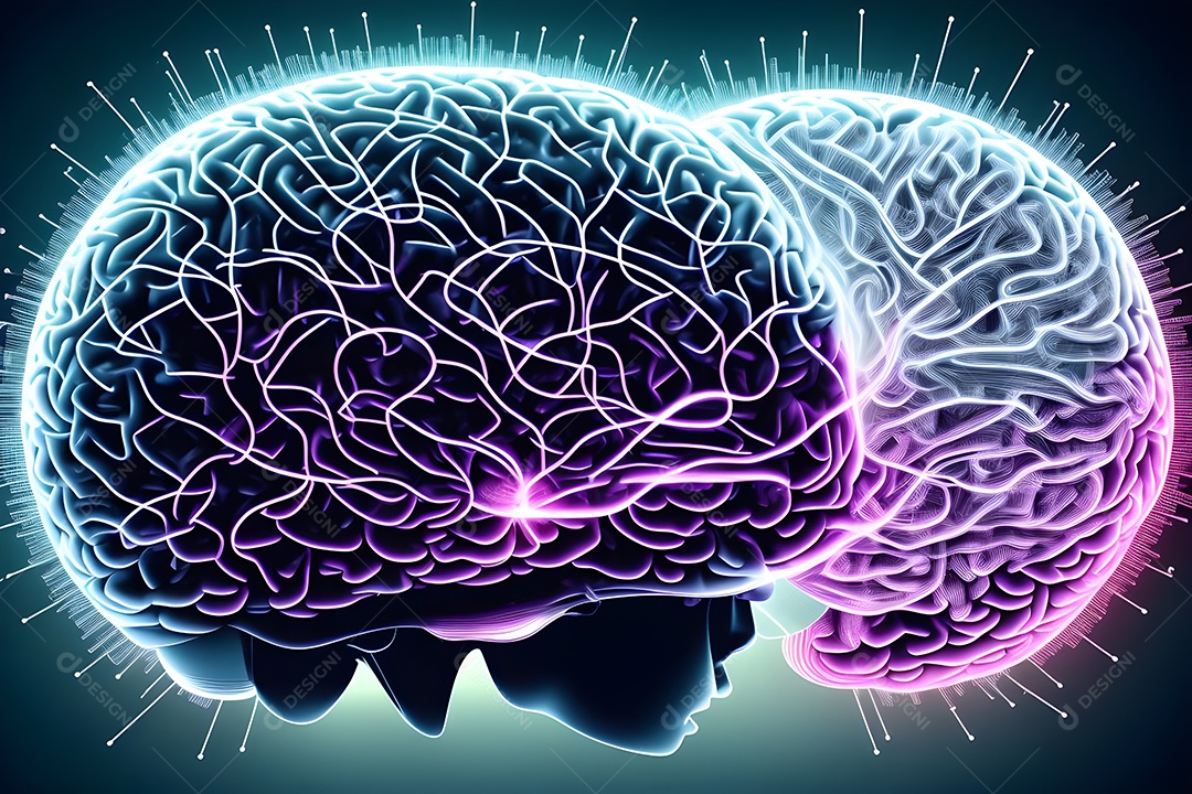 Cérebro humano na mente de ideia mental Conceito.