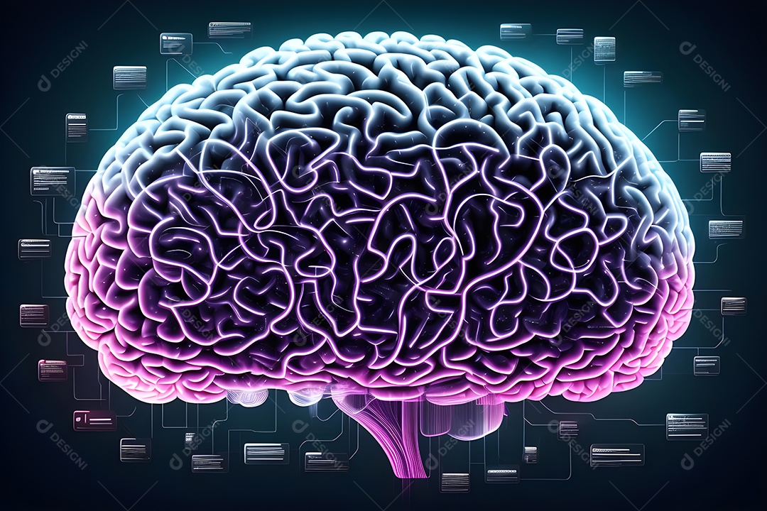 Cérebro humano na mente de ideia mental Conceito.