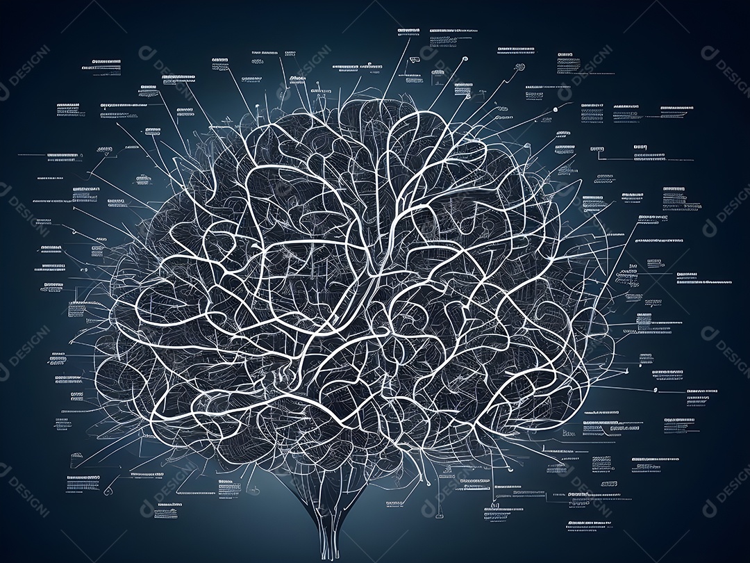 Cérebro humano na mente de ideia mental Conceito.