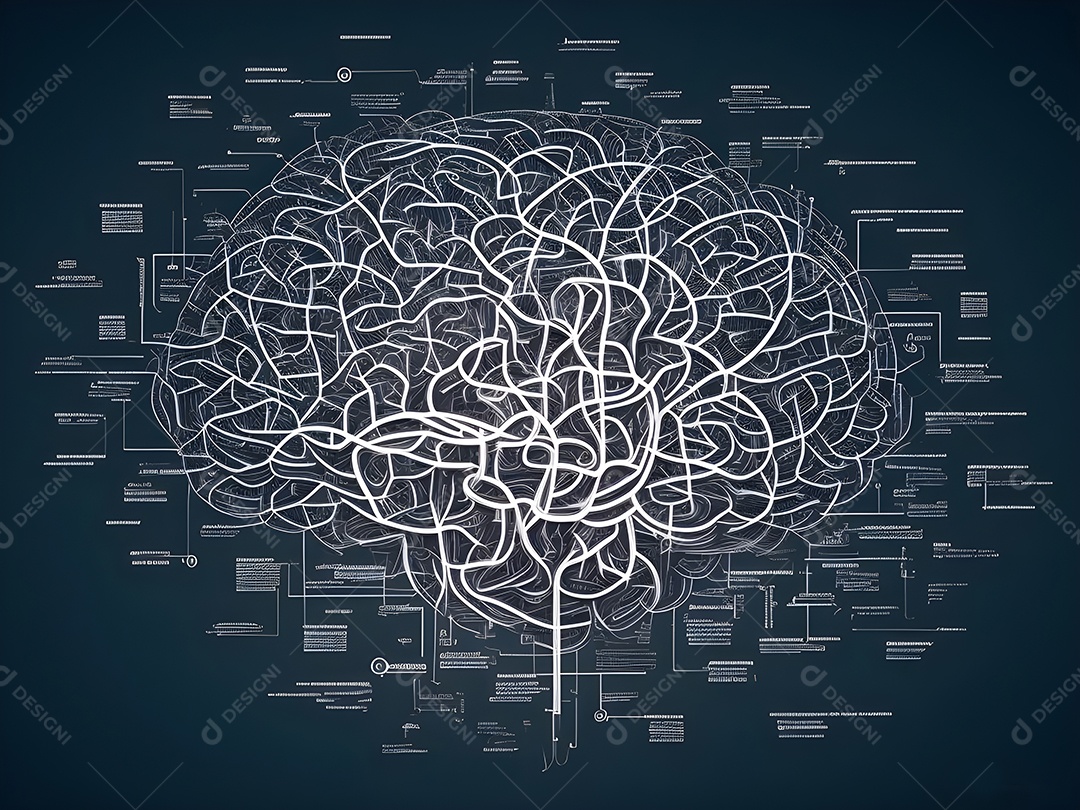 Cérebro humano na mente de ideia mental Conceito.