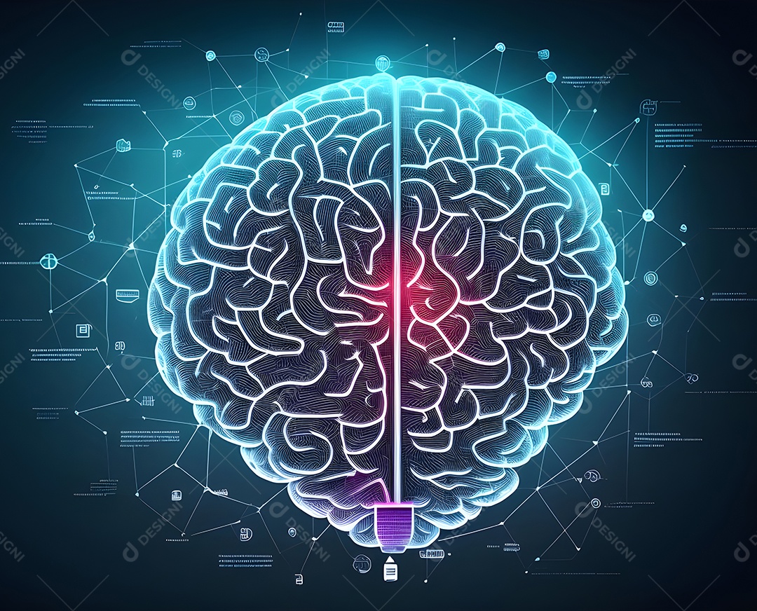 Cérebro humano na mente de ideia mental Conceito.