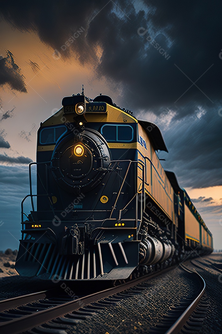 Praia de trem de carga