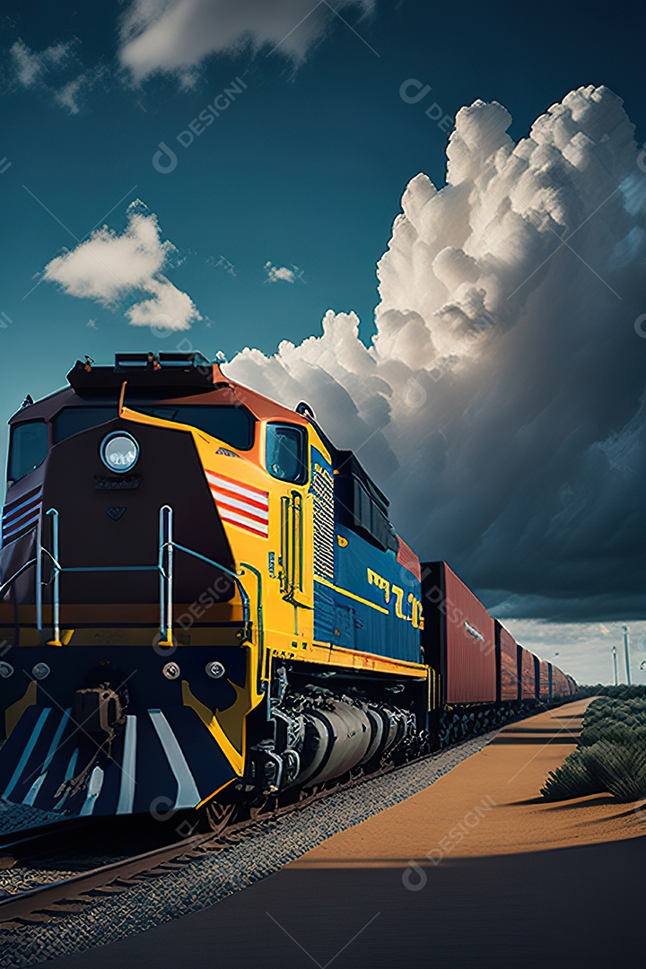 Praia de trem de carga