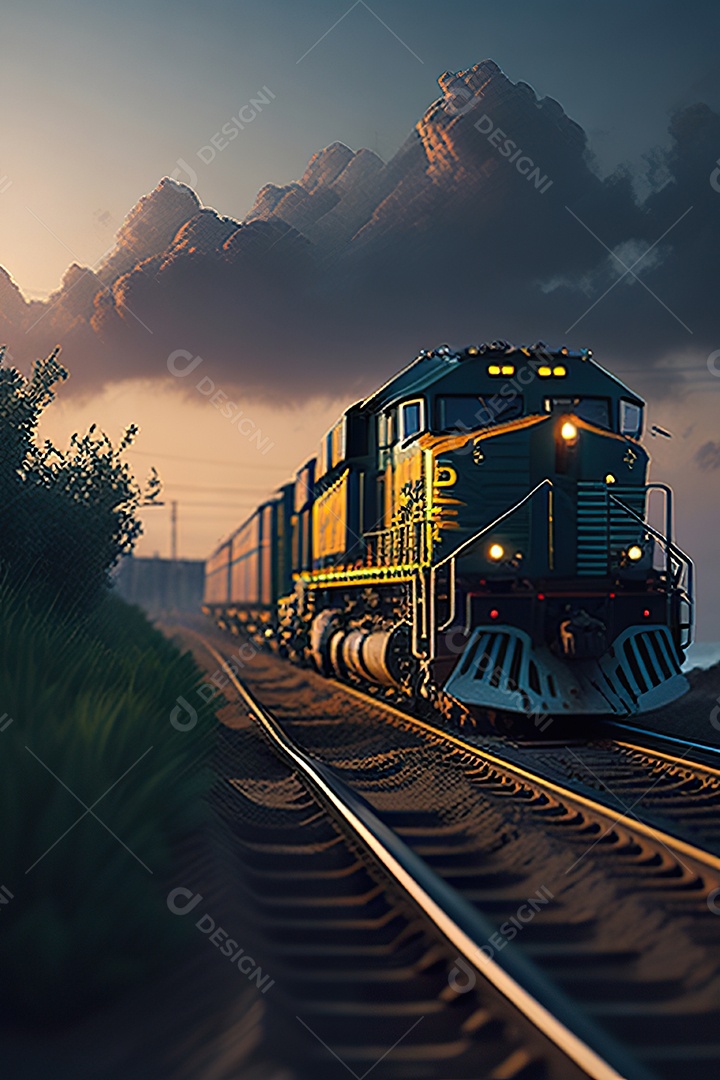 Praia de trem de carga