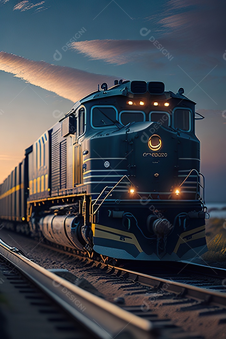 Praia de trem de carga