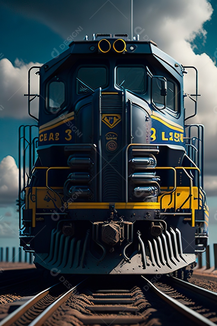 Praia de trem de carga