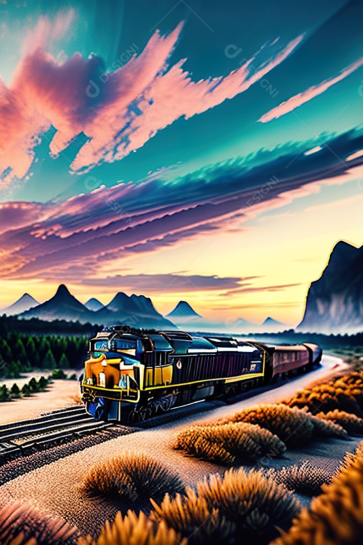 Praia de trem de carga