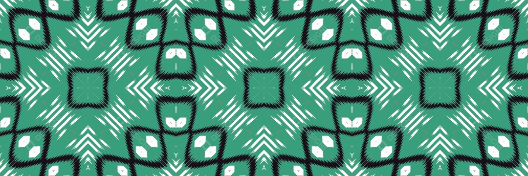 Padrão Tribal Tradicional Estilo Asteca Verde Vetor EPS