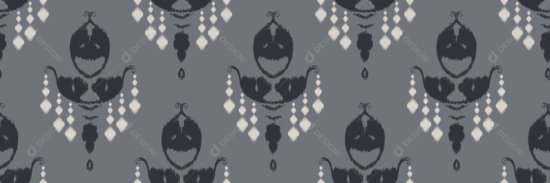 Padrão Tribal Tradicional Estilo Asteca Colorido Vetor EPS