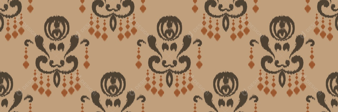 Padrão Tribal Tradicional Estilo Asteca Colorido Vetor EPS