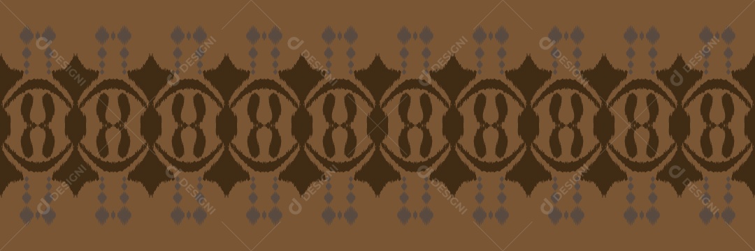 Padrão Tribal Tradicional Estilo Asteca Colorido Vetor EPS