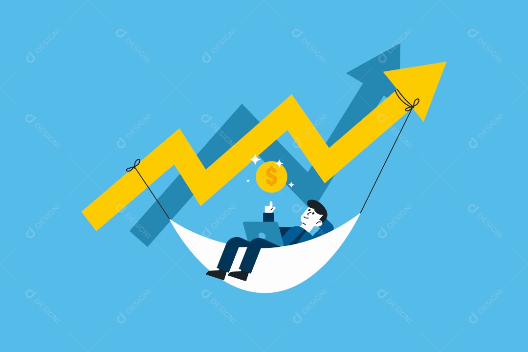 Comerciante on-line de Sucesso Ilustração Vetor EPS