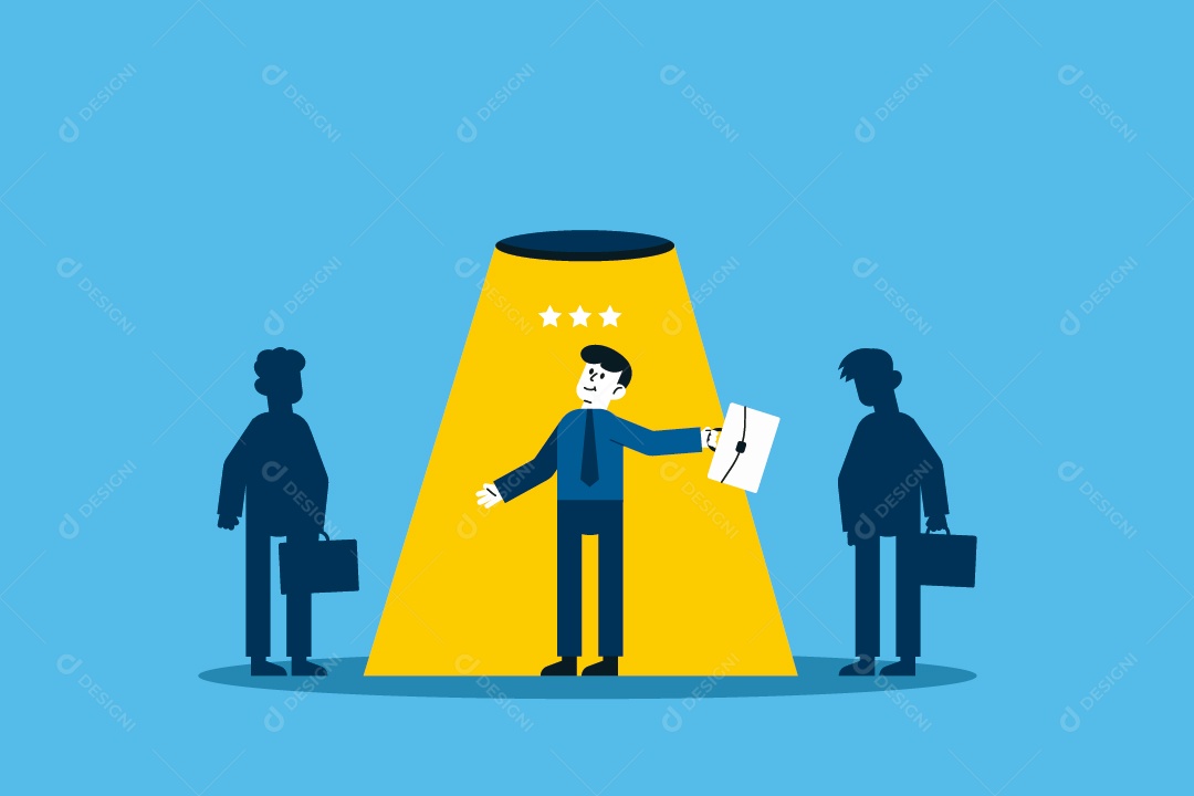 Buscando o Melhor Candidato Ilustração Vetor EPS