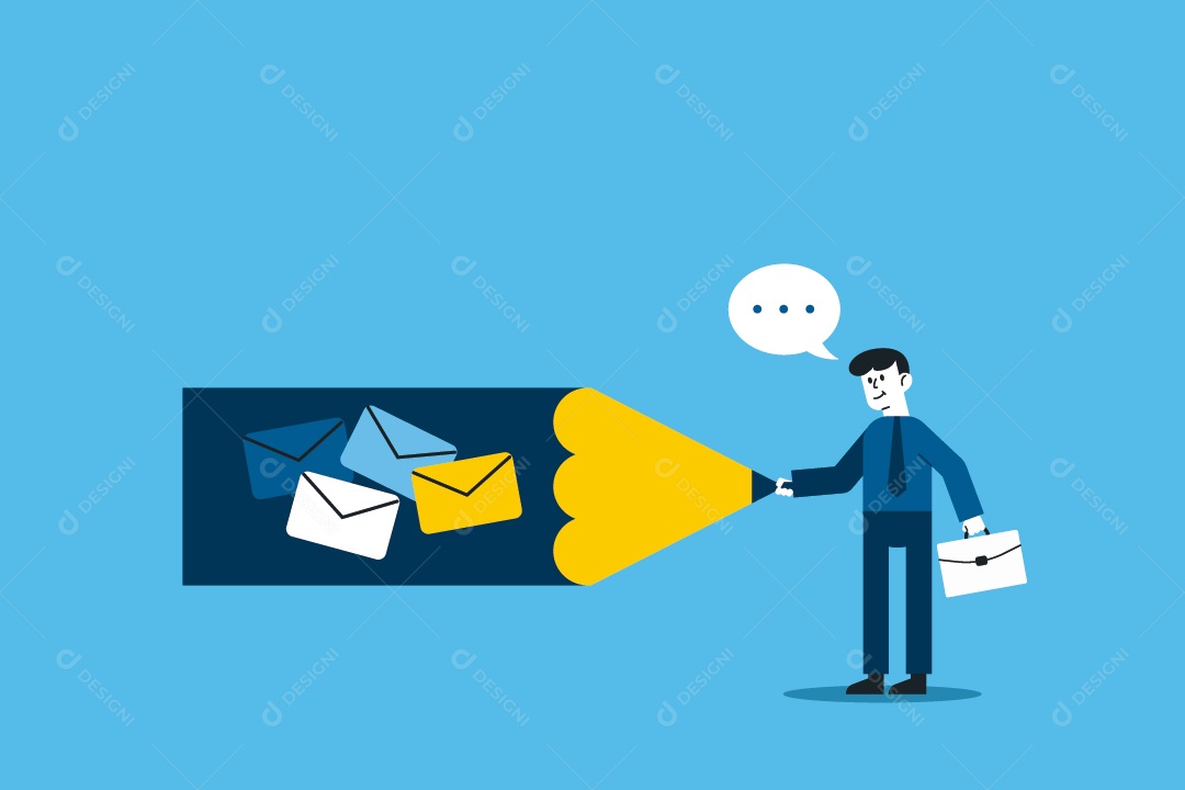 Empresário Fazendo Pesquisa Ilustração Vetor EPS