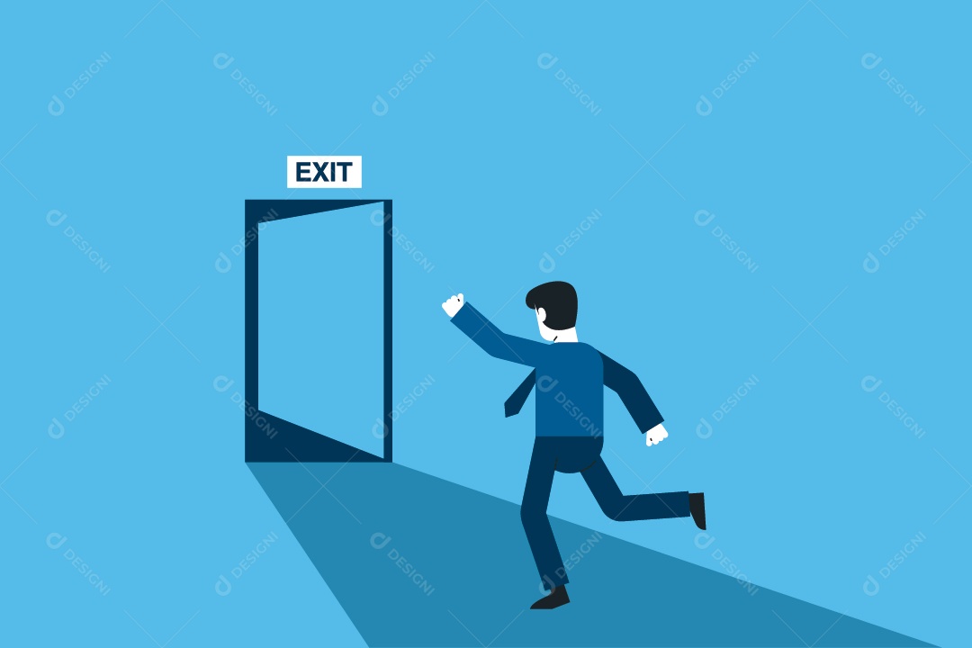 Emperro Buscando Uma Saída Ilustração Vetor EPS