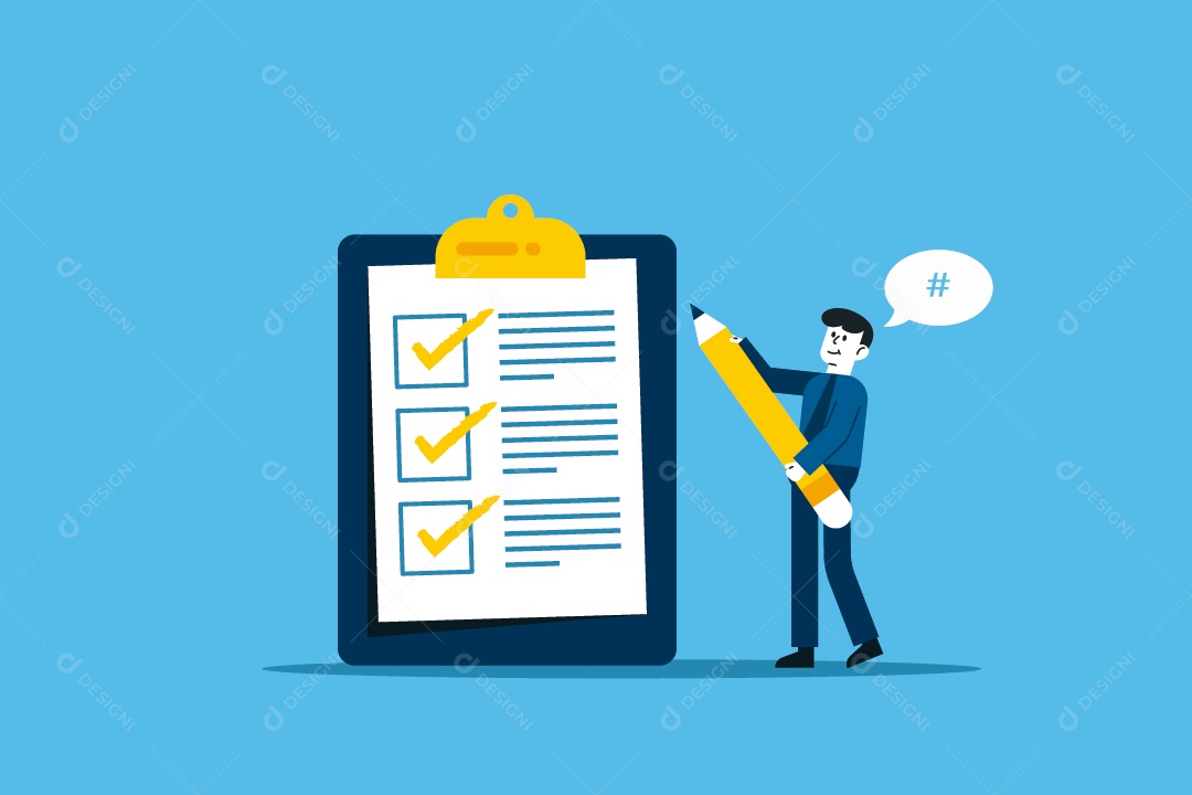 Listas De Verificação Ilustração Vetor EPS