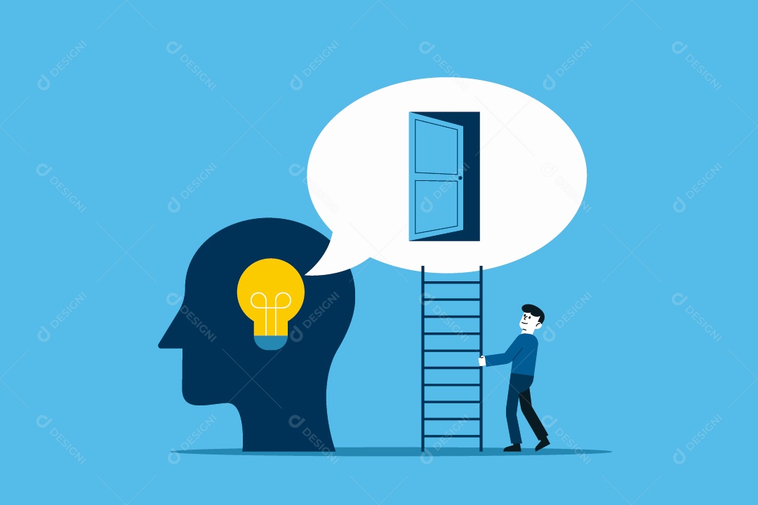 Empresário Vendo Uma Nova Oportunidade Ilustração Vetor EPS