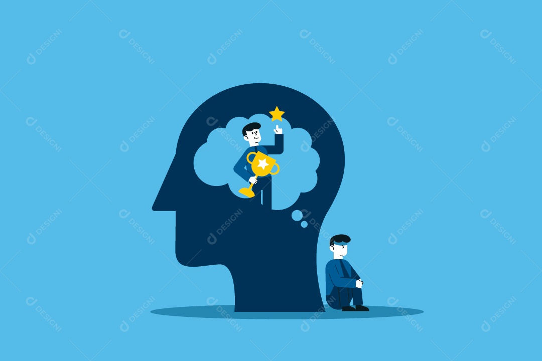 Empresário Pesando Ilustração Vetor EPS