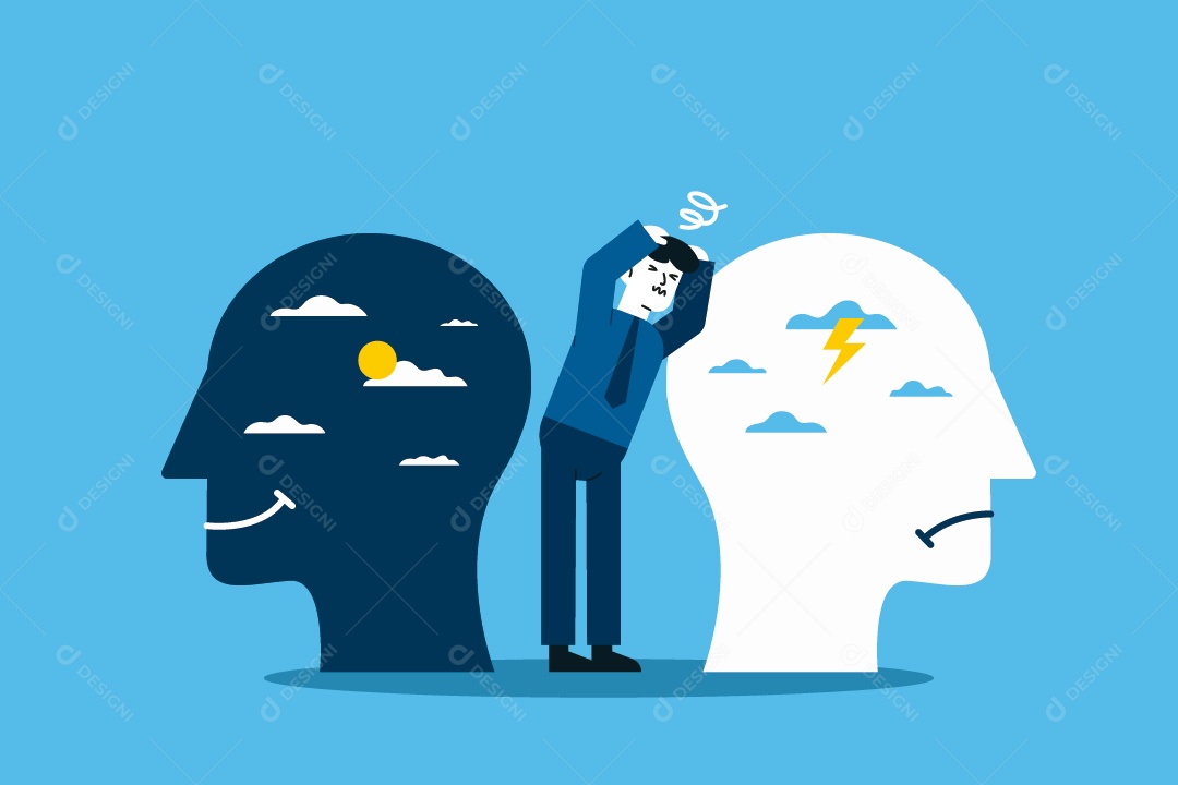 Expressões Felizes ou Tristes Ilustração Vetor EPS