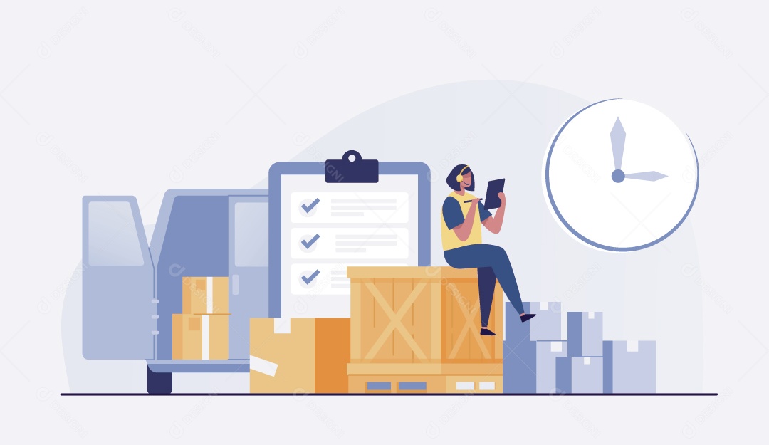 Transportadora Ilustração Vetor EPS