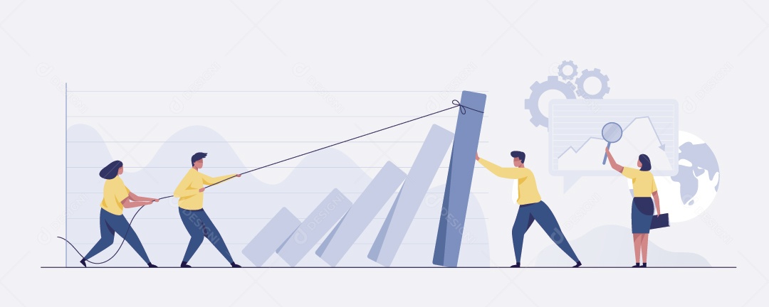 Equipe Trabalhado Ilustração Vetor EPS