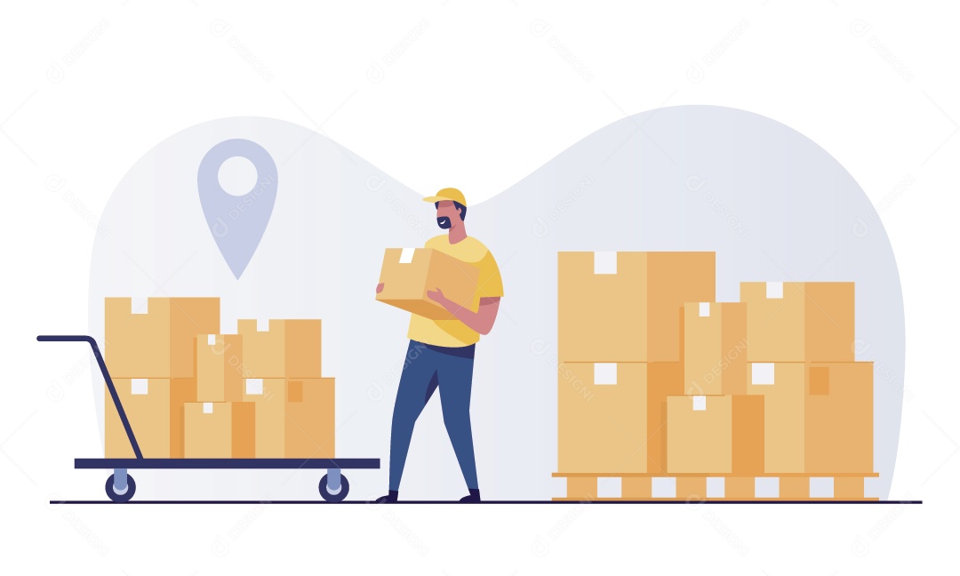 Transportadora Ilustração Vetor EPS