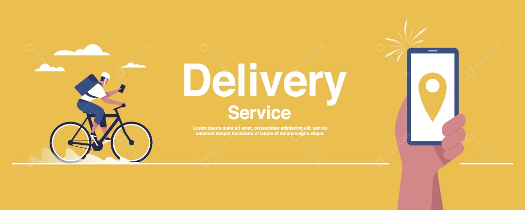 Entregador Ilustração Vetor EPS