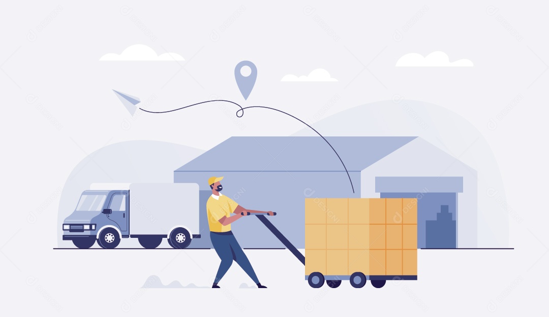 Transportadora Ilustração Vetor EPS