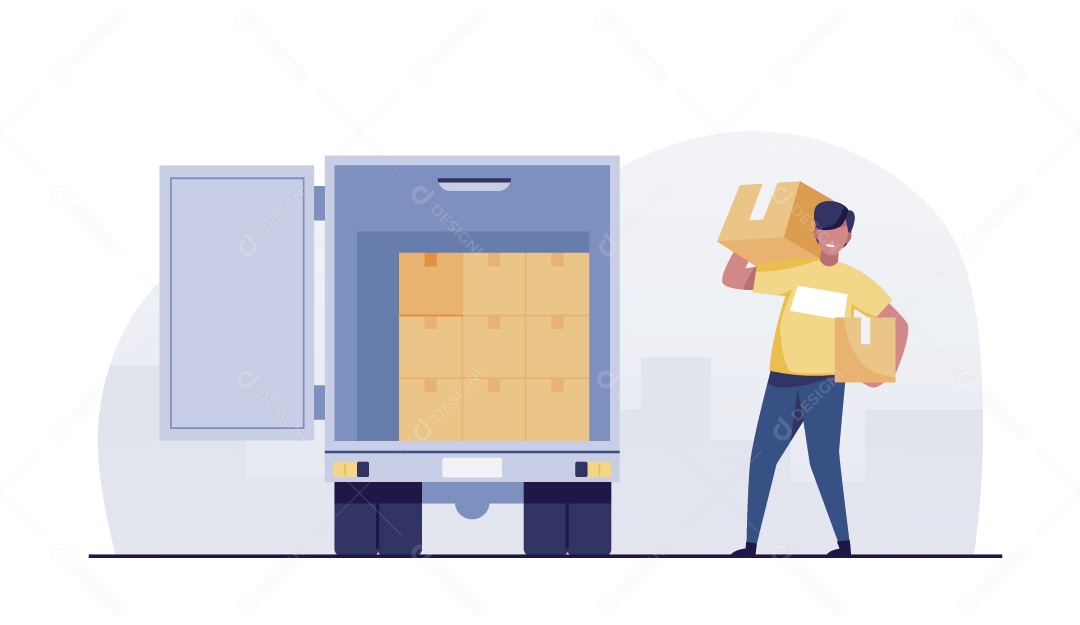 Transportadora Ilustração Vetor EPS