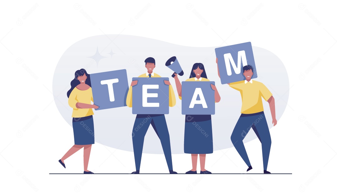 Time De Empresários Ilustração Vetor EPS