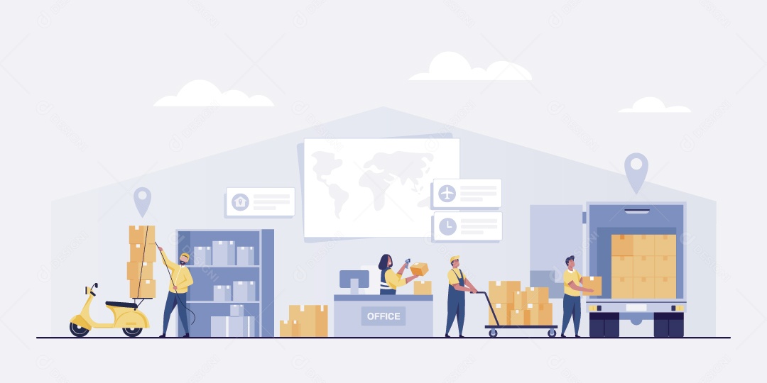 Transportadora Ilustração Vetor EPS