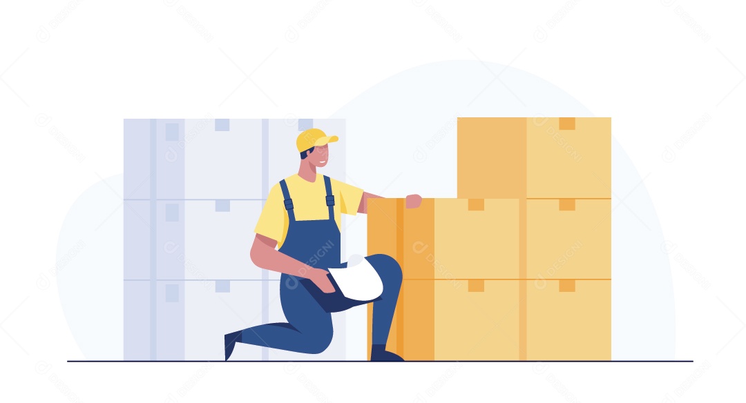 Encomendas Ilustração Vetor EPS