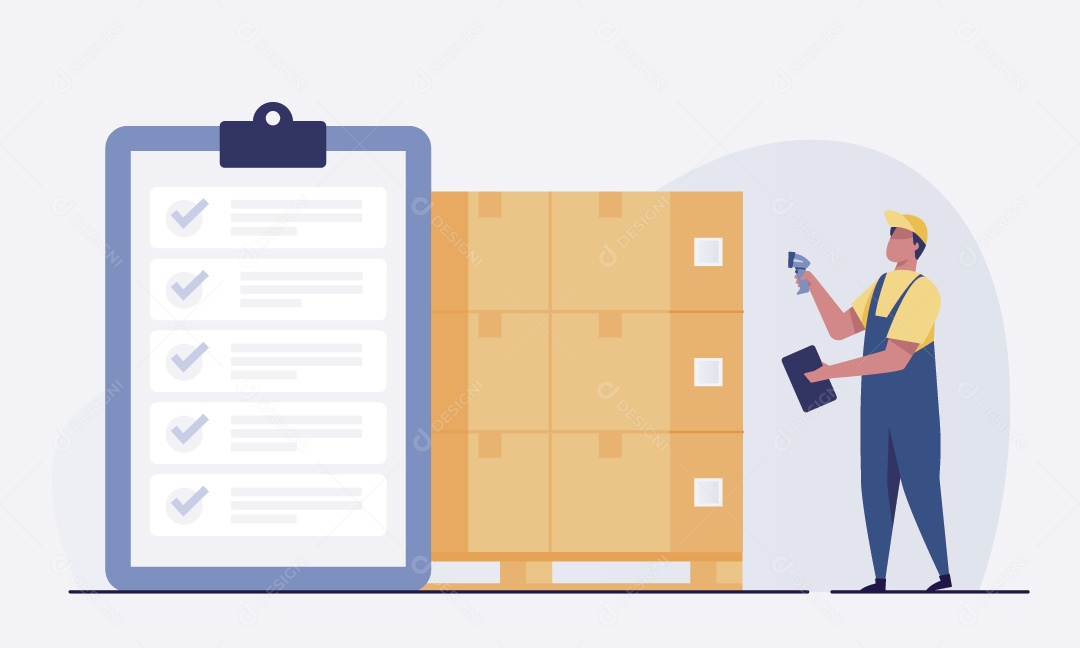 Encomendas Ilustração Vetor EPS