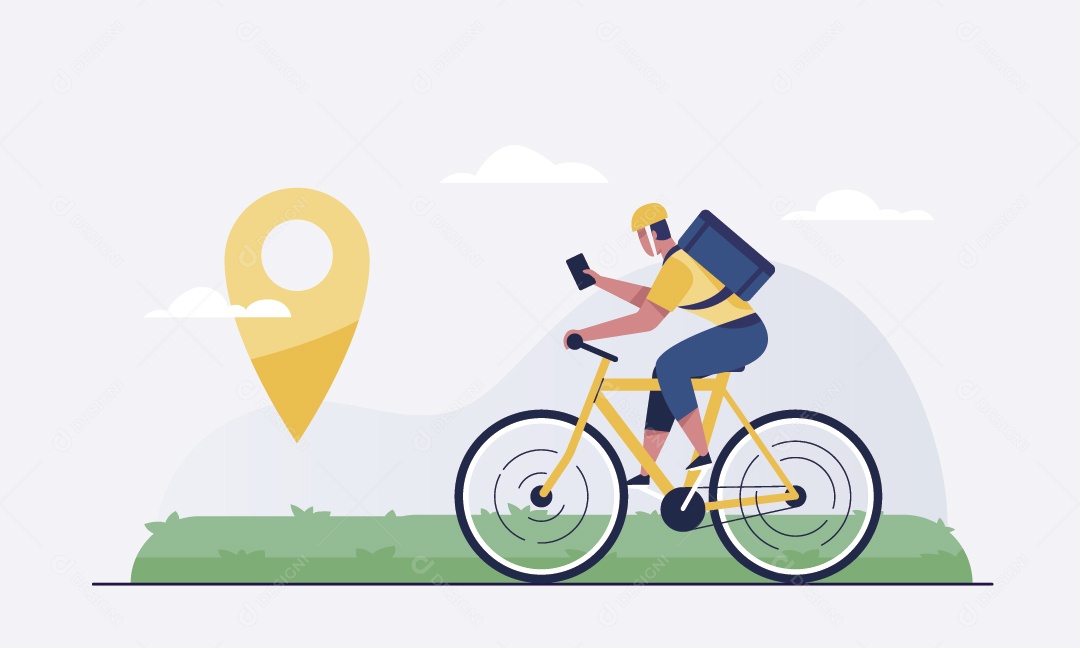 Entregador Ilustração Vetor EPS