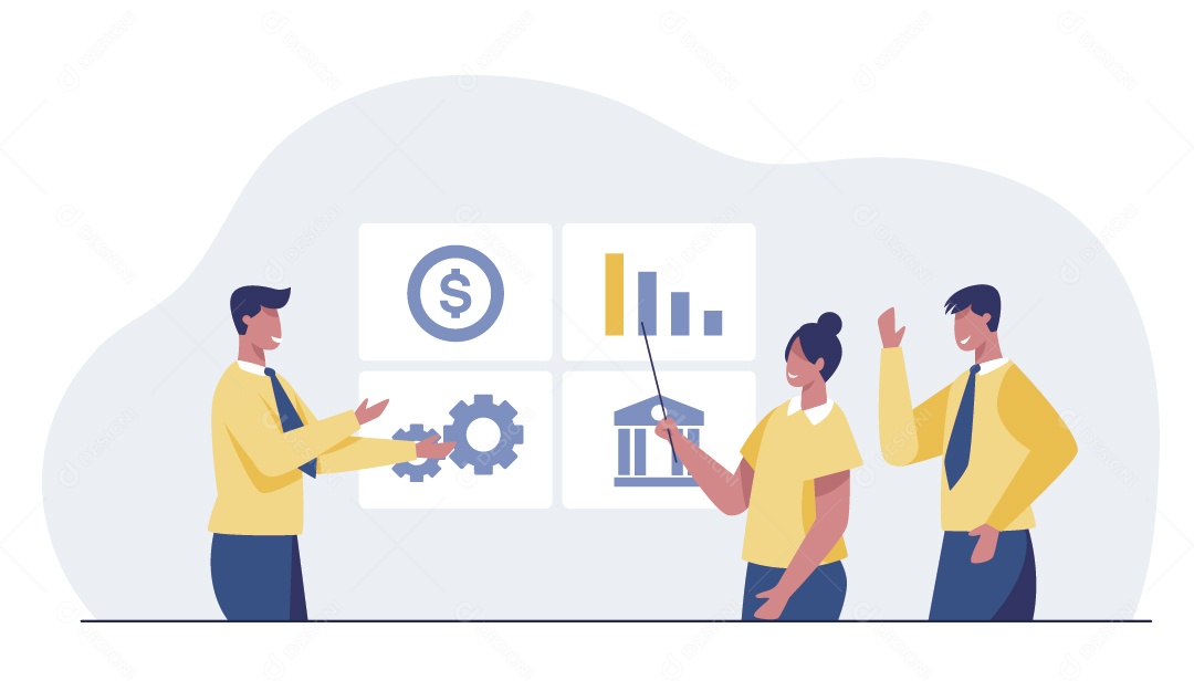 Planejamento De Negócios Ilustração Vetor EPS