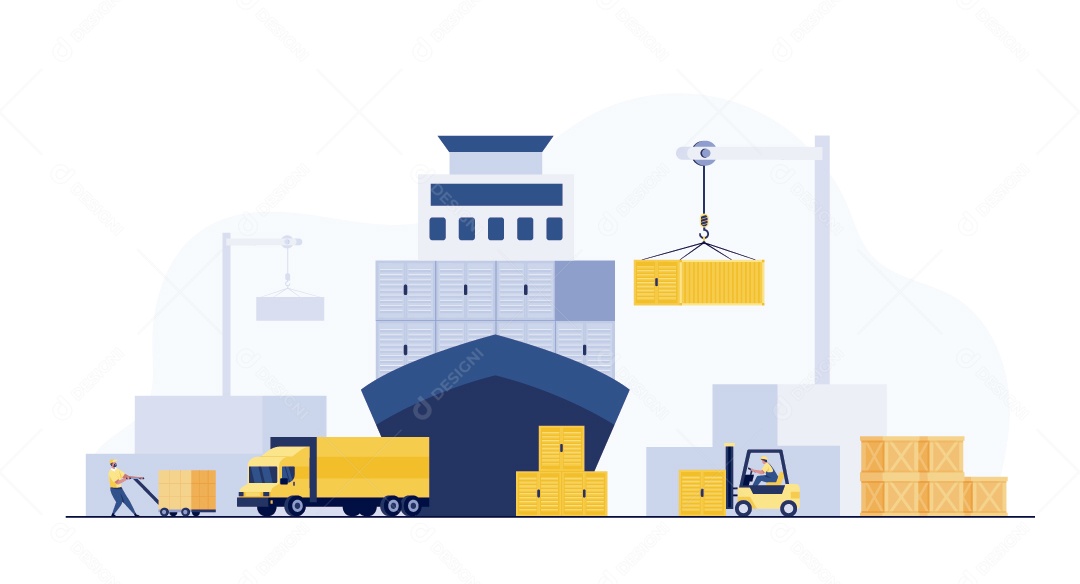 Transportadora  Ilustração Vetor EPS